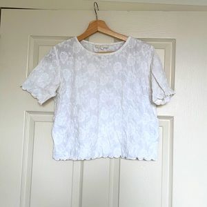 Maje 100% cotton short-sleeve blouse